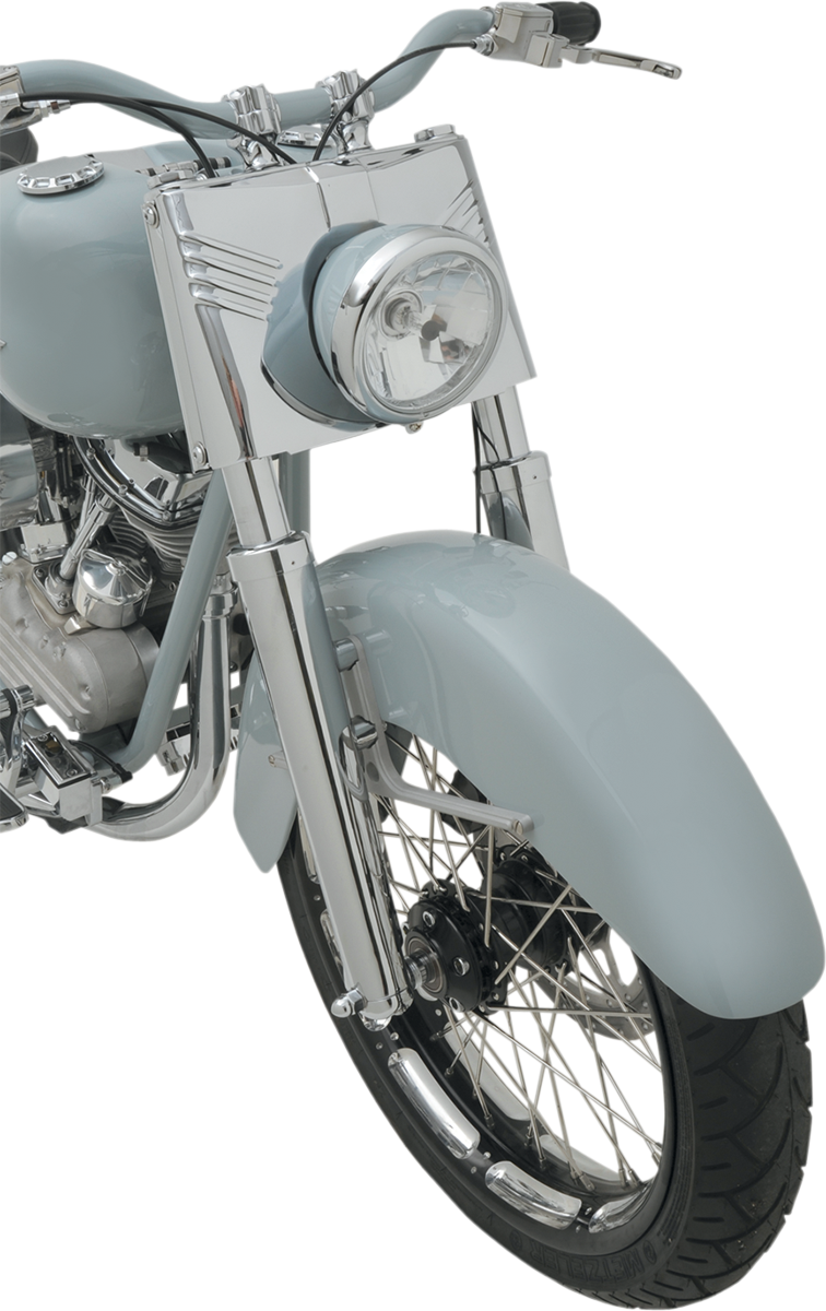 PRO-ONE PERF.MFG. 41 mm Custom Billet Chrome Fork Boots - Smooth Finish