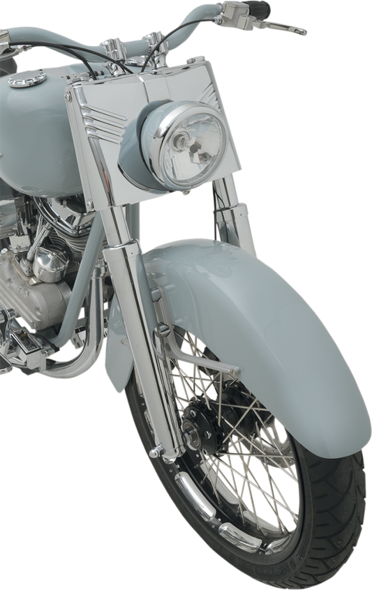PRO-ONE PERF.MFG. 41 mm Custom Billet Chrome Fork Boots - Smooth Finish
