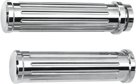 PRO-ONE PERF.MFG. Chrome Billet Grips - Ball-Milled 500560