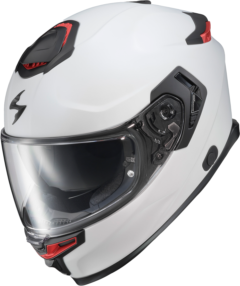 Scorpion EXO ECL-0054 Exo Eclipse Matte Pearl White Full Face Motorcycle Helmet