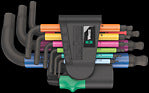WERA 950/9 Hex-Plus Multicolour 2 L-key set, metric, BlackLaser, 9 pieces