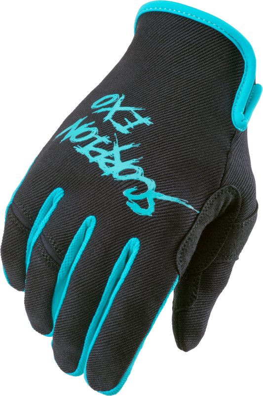 Scorpion EXO Air Stretch Gloves Grind Black/Teal Large - High-Performance Motorcycle and Cycling Gloves