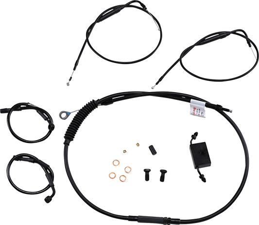 BURLY BRAND Extended Handlebar Cable and Brake Line Kit for Sportsters with ABS - Clubman Handlebars B30-1270