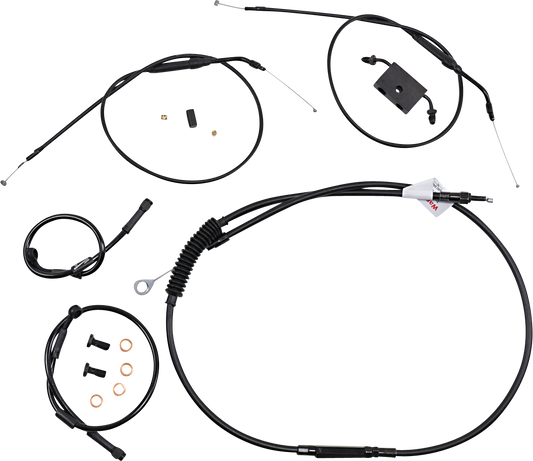 BURLY BRAND Extended Handlebar Cable and Brake Line Kit for Sportsters with ABS - Tracker/Scrambler Handlebars B30-1271
