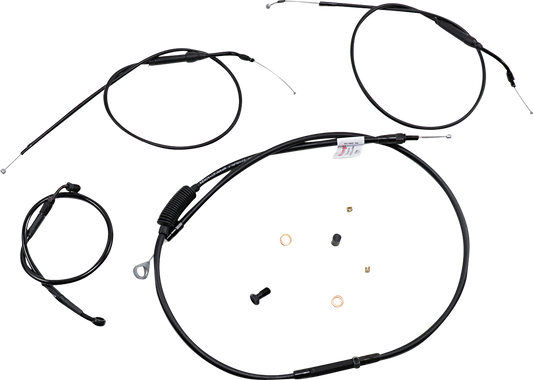 BURLY BRAND Extended Handlebar Cable and Brake Line Kit for Sportsters with ABS - Tracker/Scrambler Handlebars B30-1272