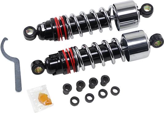 BURLY BRAND Slammer Plus Shocks - 10.5" - Chrome - XL B28-1205