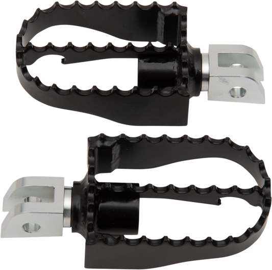 BURLY BRAND MX Foot Pegs - Driver - Black/Chrome B13-1007B
