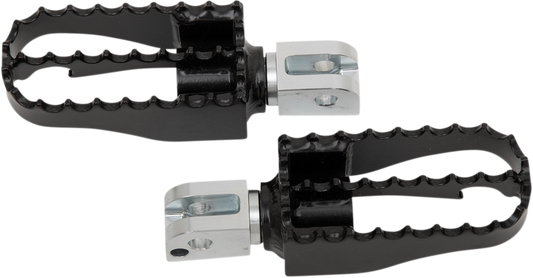 BURLY BRAND MX Foot Pegs - Passenger - Black/Chrome B13-1008B