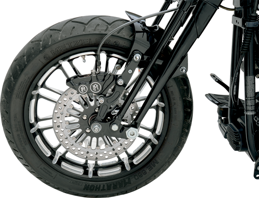 PERFORMANCE MACHINE (PM) 4-Piston Caliper - Front Right - Contrast Cut™ - 11.5" 0053-2916-BM