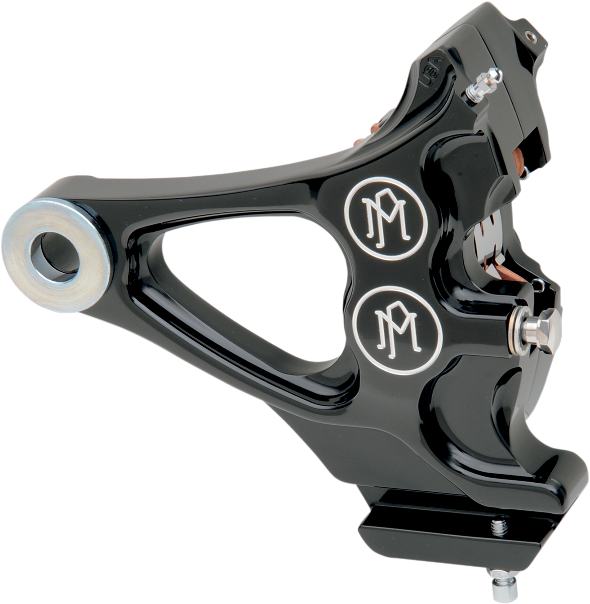 PERFORMANCE MACHINE (PM) 4-Piston Caliper - Rear - Contrast Cut™ - 84-99 Softail 1274-0076-BM