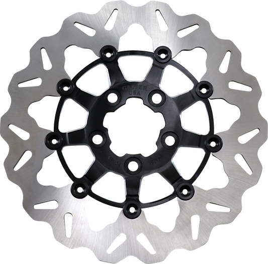 GBRAKES Rear Wave® Rotor - Black Carrier DF681CW-C