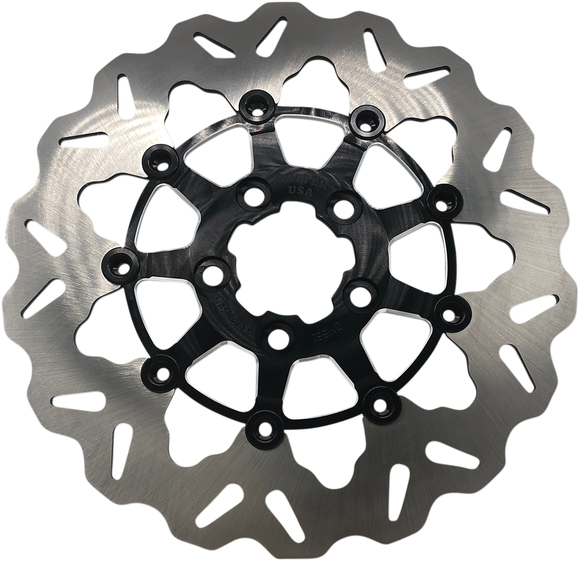 GBRAKES Rear Wave® Rotor - Black Carrier DF681CWS-C