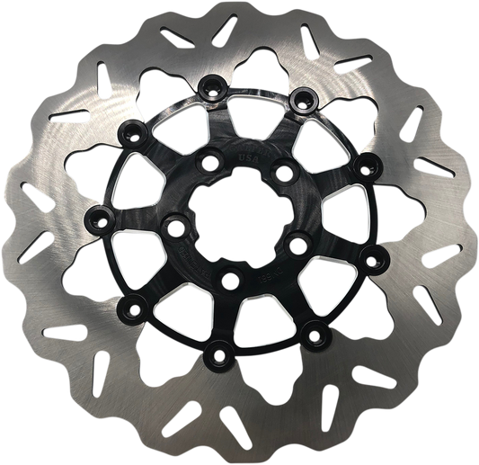 GBRAKES Rear Wave® Rotor - Black Carrier DF681CWS-C