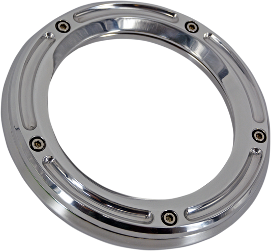 TRASK Assault Derby Cover with Window- Chrome - Touring/Trike TM-0041CH