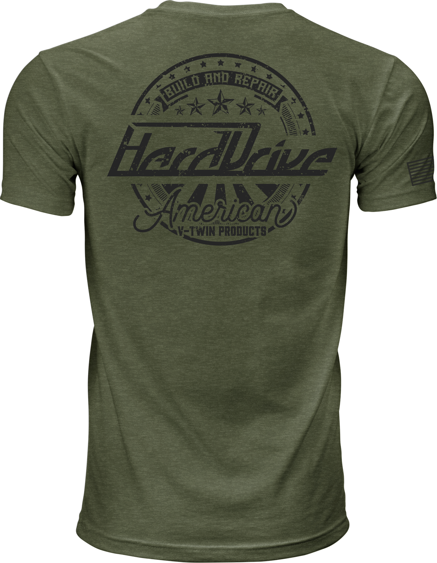 Harddrive Emblem Tee Olive Green/Black Large by HARD DRIVE Part 800-0208L