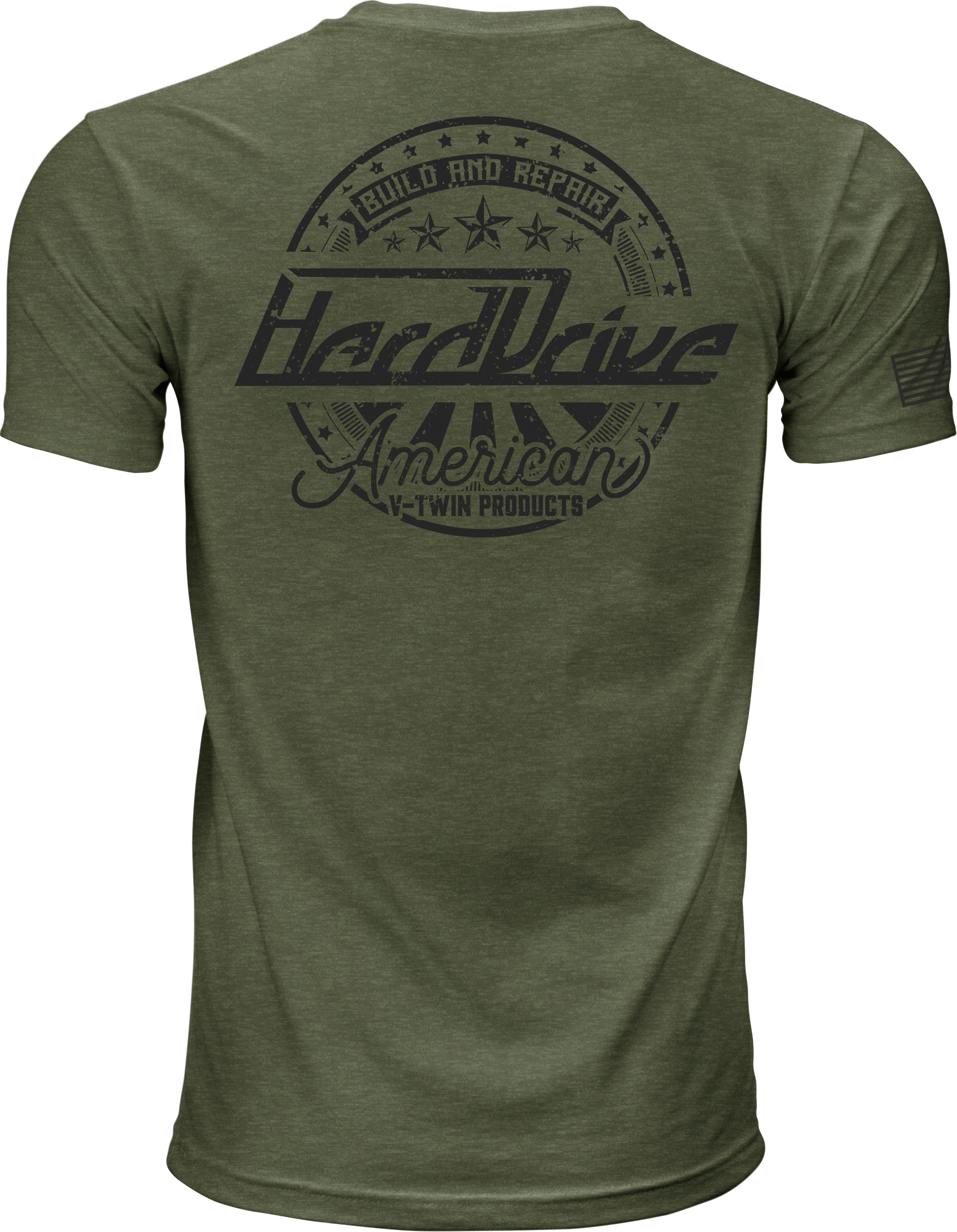 Harddrive Emblem Tee Olive Green/Black by HARDDRIVE - Part 800-02083X