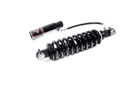 Close up shot of RWD V-Twin Harley suspension parts