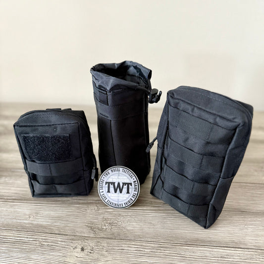 TWT 3pc Molle Bag Set in Black