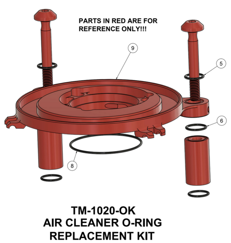 TRASK Assault Air Cleaner O-Ring Kit Twin-Cam (EFI) | TM-1020-OK