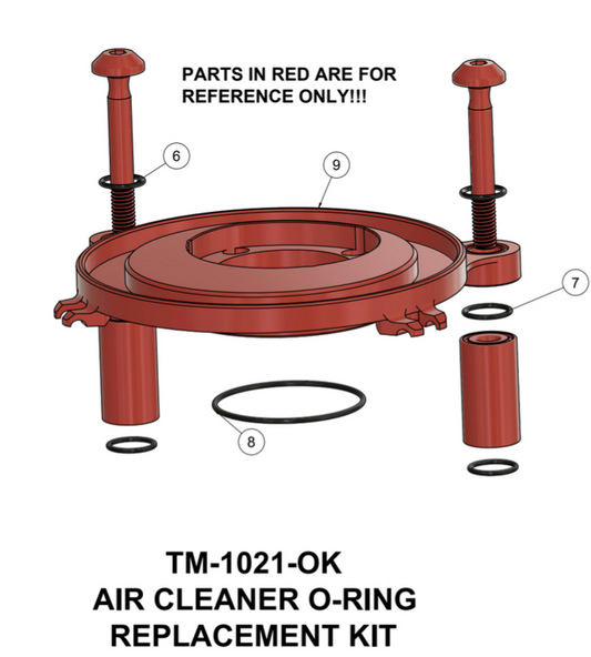 TRASK Twin-Cam Air Cleaner O-Ring Kit for Throttle-By-Cable