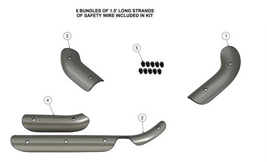 TRASK '99-'16 Touring Assault Exhaust Heat Shield Kit