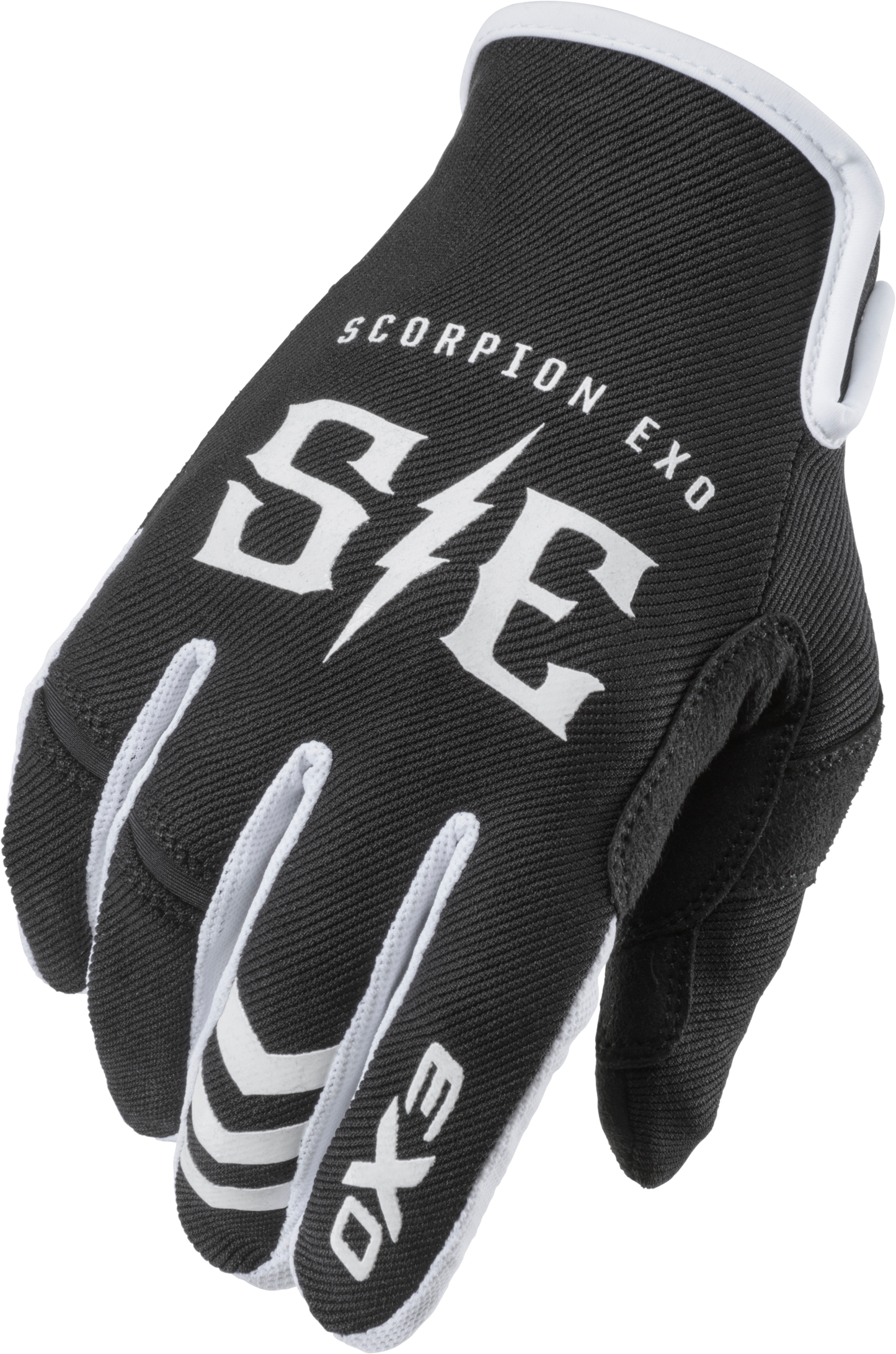 Scorpion EXO Air Stretch Gloves Charge Black/White Large - Flexible and Durable Motorcycle and Bike Gloves