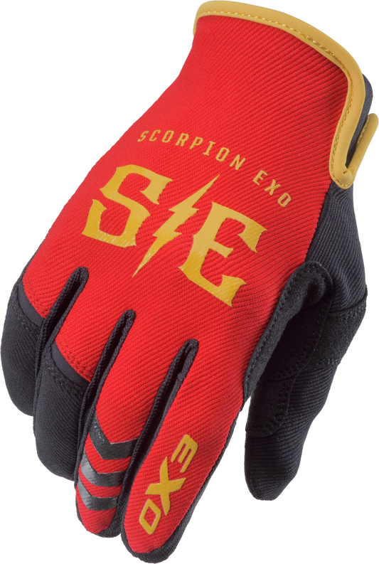Scorpion EXO Air Stretch Gloves Charge Red/Gold - Part G44-013