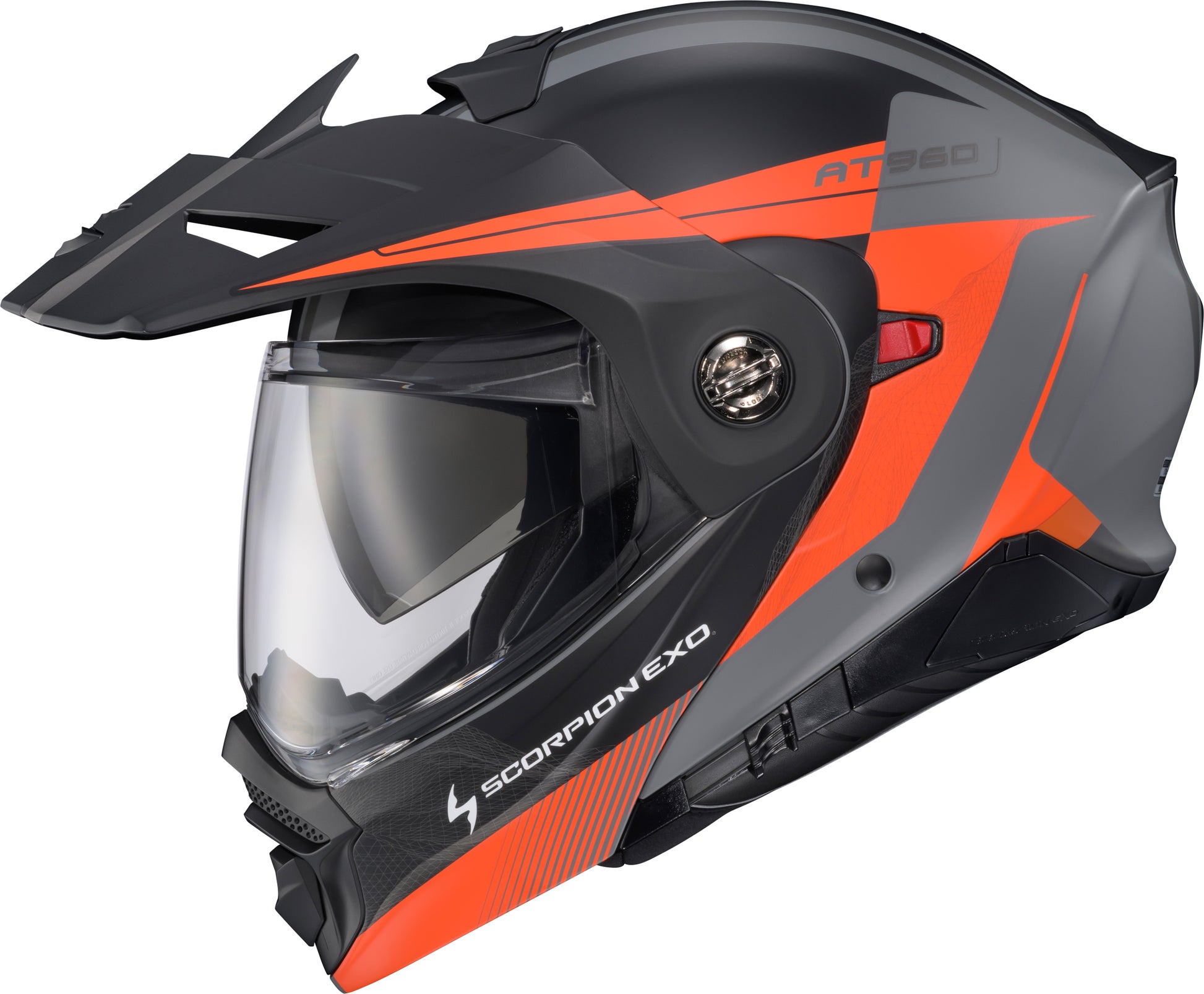 Scorpion EXO Exo AT960 Modular Helmet with Topographic Design in Grey