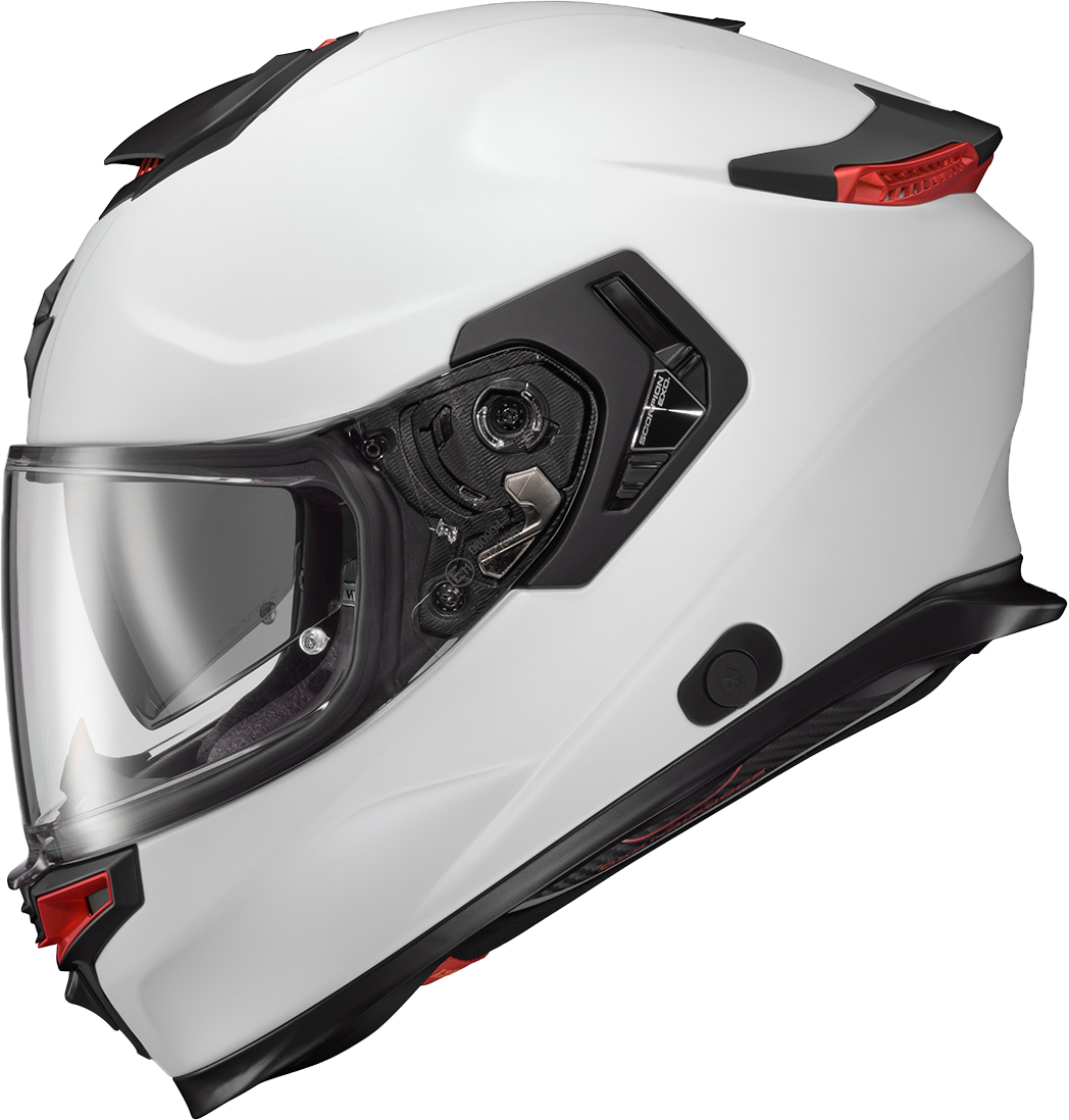 Scorpion EXO ECL-0055 Exo Eclipse Matte Pearl White Full Face Motorcycle Helmet, Large