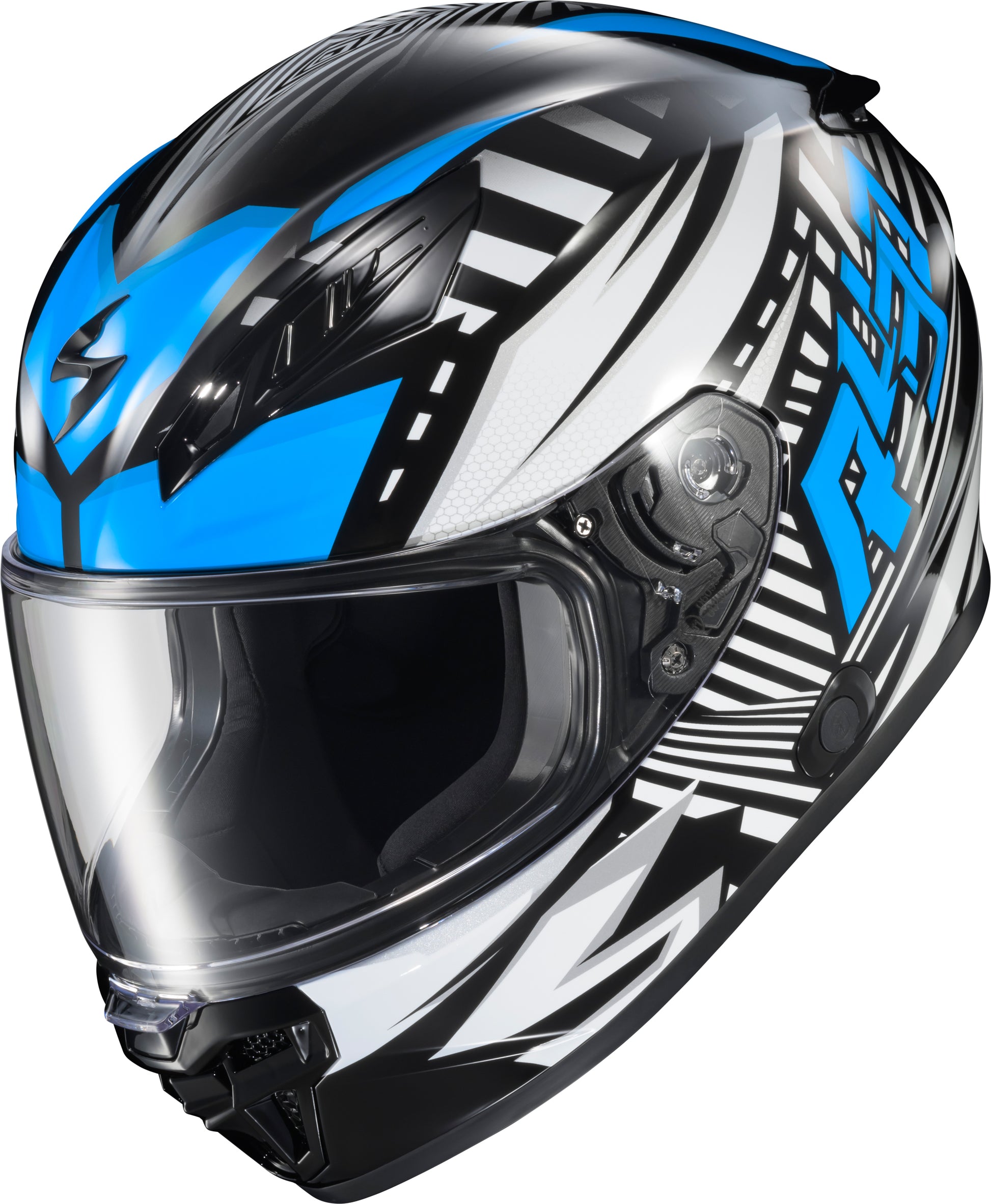 Scorpion EXO Exo R430 Full Face Helmet - Head Trip Light Blue, Size 2X