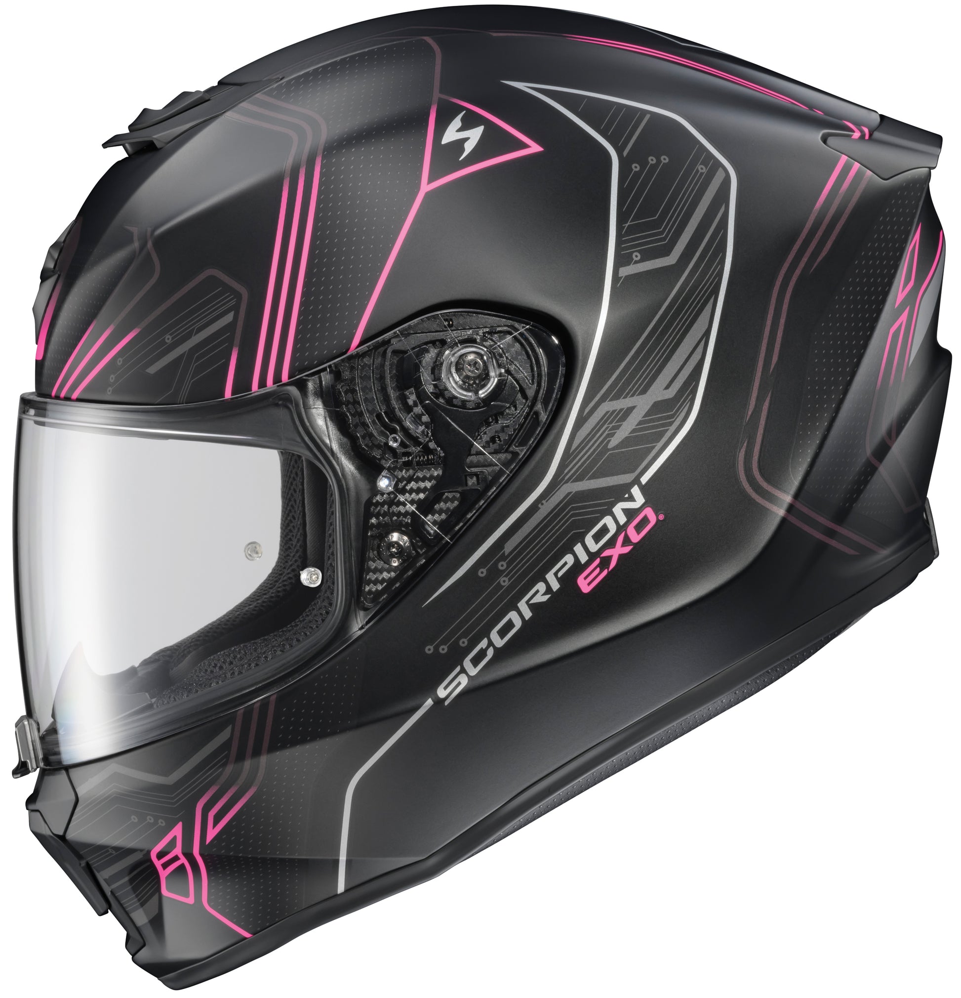 SCORPION EXO Exo R330 Full Face Helmet Bendr White & Pink - DOT & ECE Certified