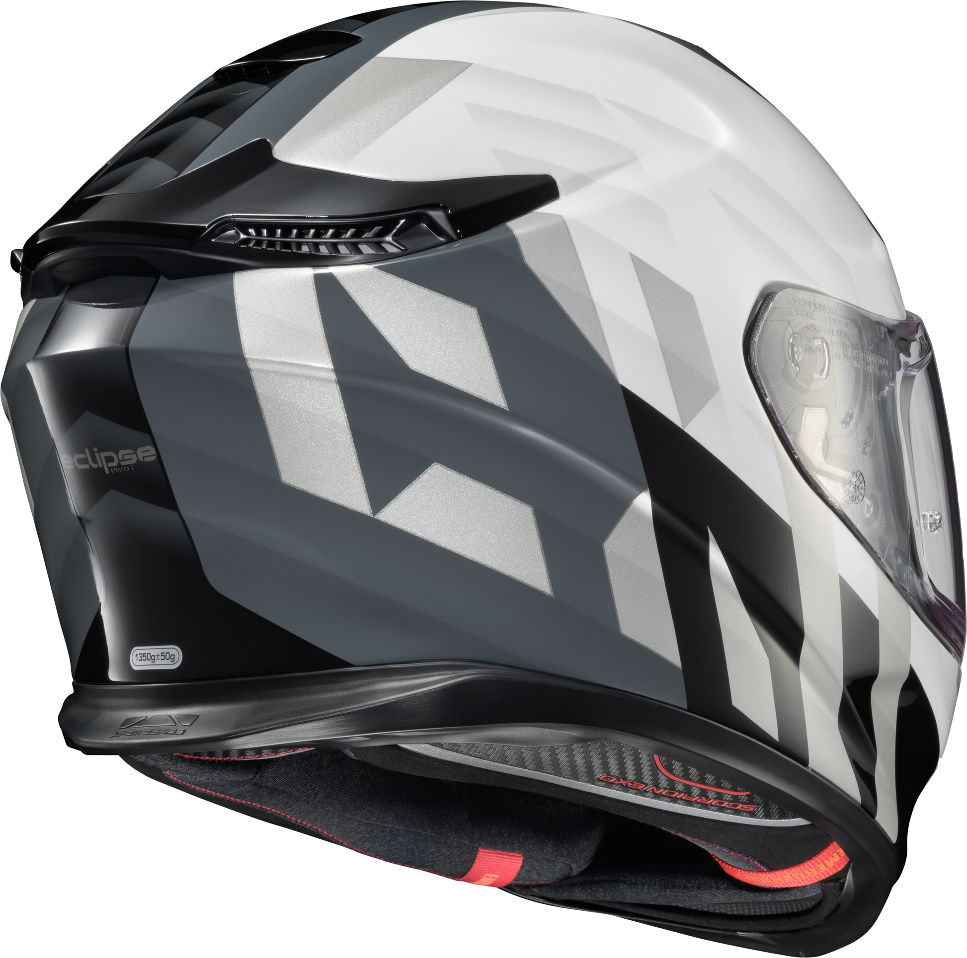 Scorpion EXO ECL-1016 Exo Eclipse Full Face Helmet with Pivot White, XL