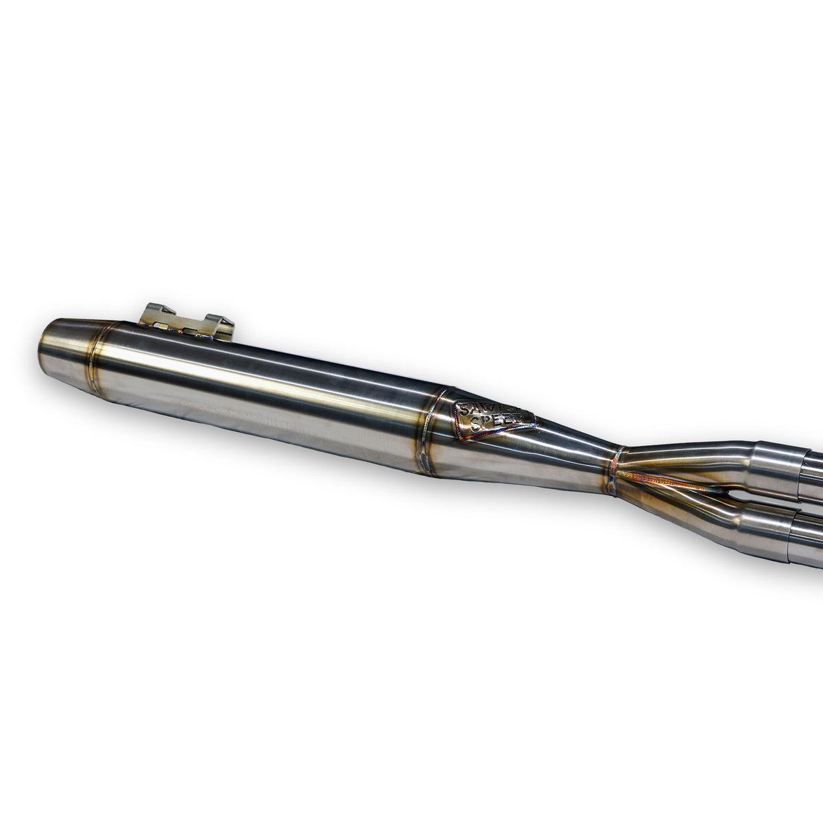 Sawicki 930-02609 M8 Touring Full Cannon Brushed Stainless Steel Headers
