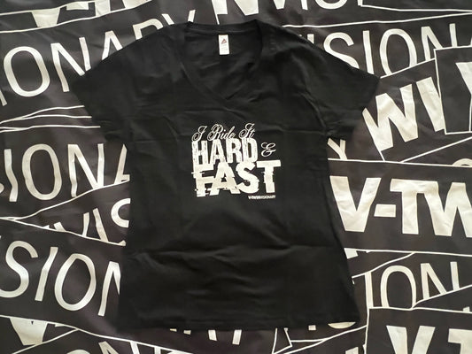 Hard & Fast women’s v-neck shirt
