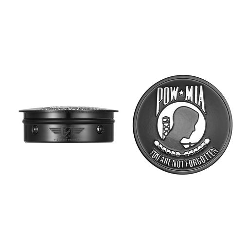 Figurati Designs Harley-Davidson Stainless-Steel / Black Custom Swing Arm Covers POW You are Not Forgotten