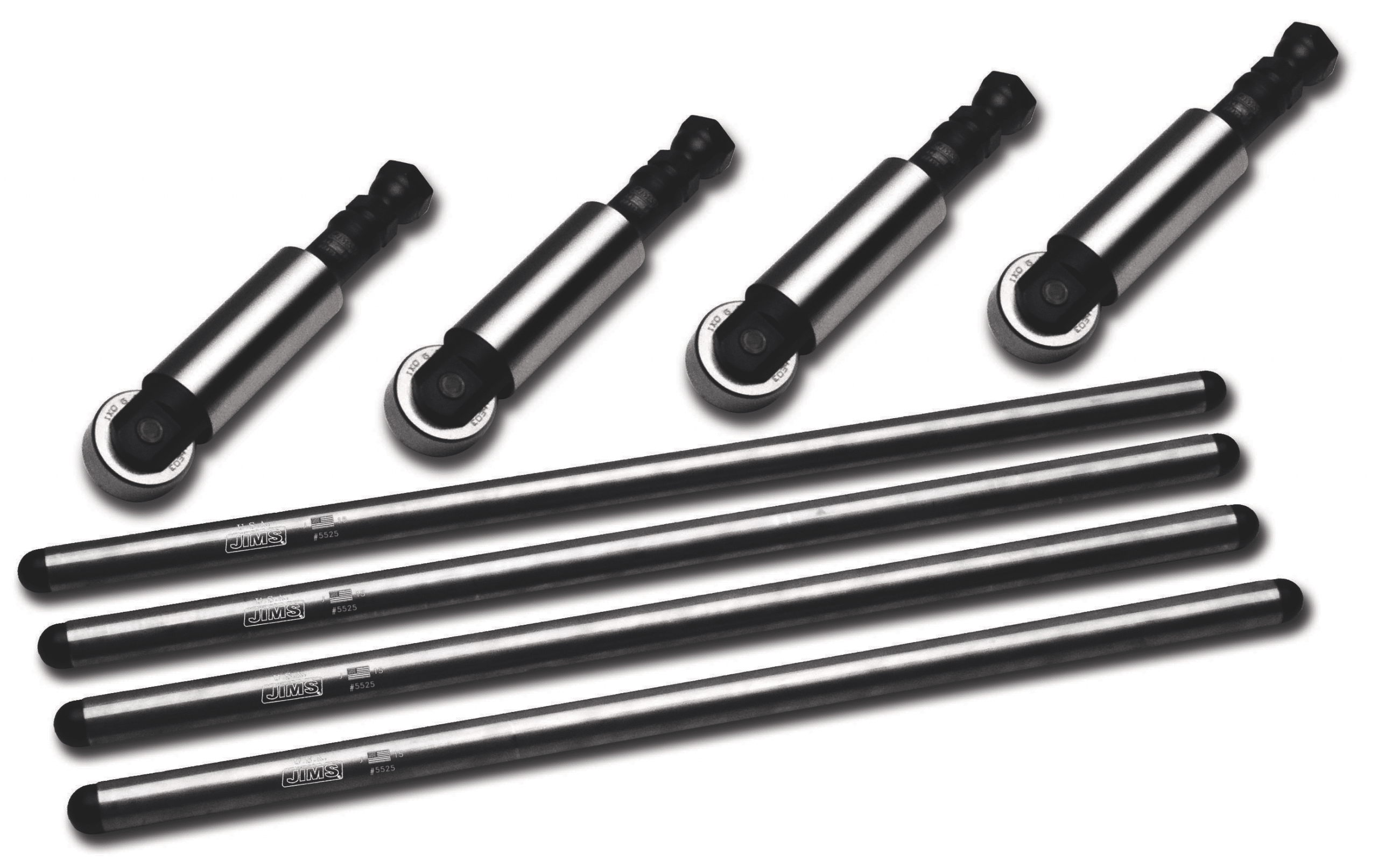 JIMS Chromo Pushrods & Tappet Kit for Harley-Davidson Shovelhead Motorcycles