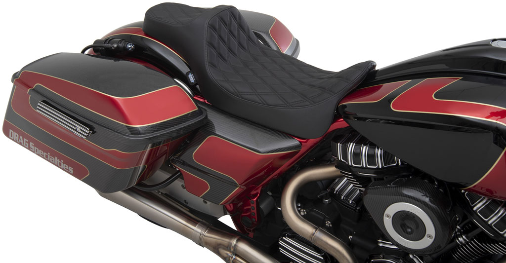 Drag Specialties Predator III Motorcycle Seat with Extended Reach