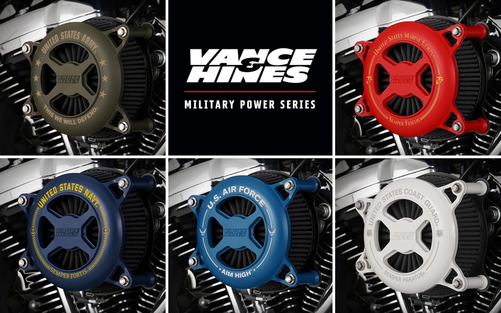 vance and hines military power air intake collage