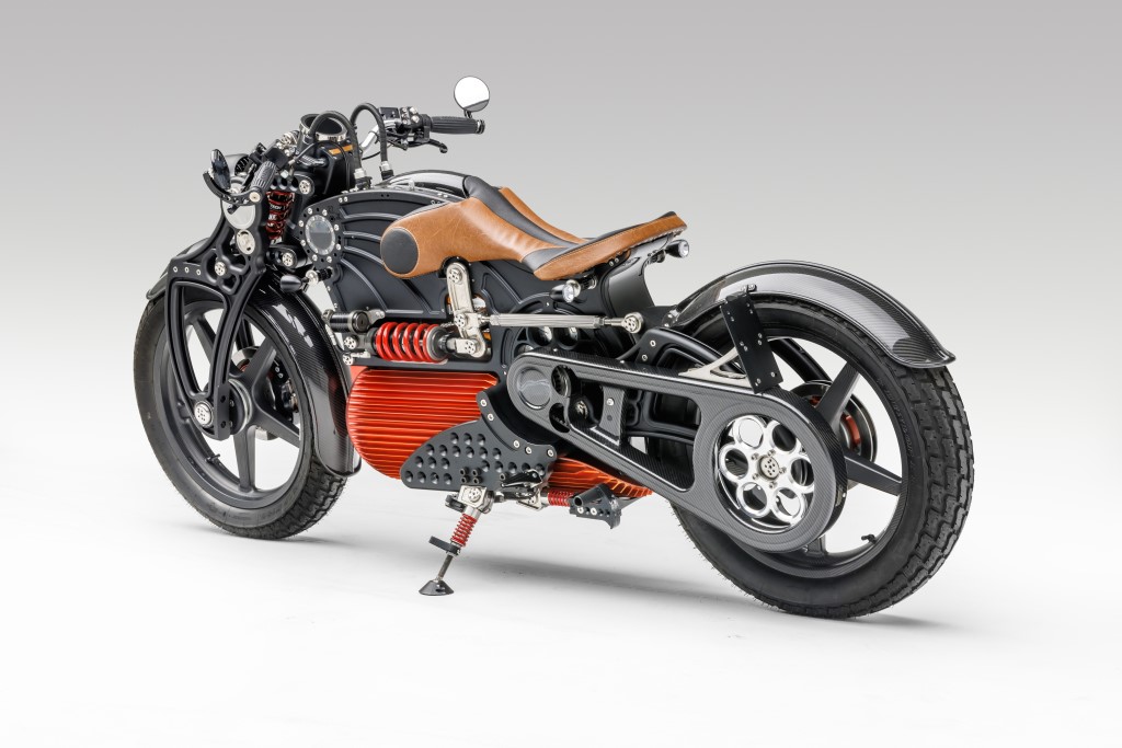 curtiss electric motorcycles studio shot