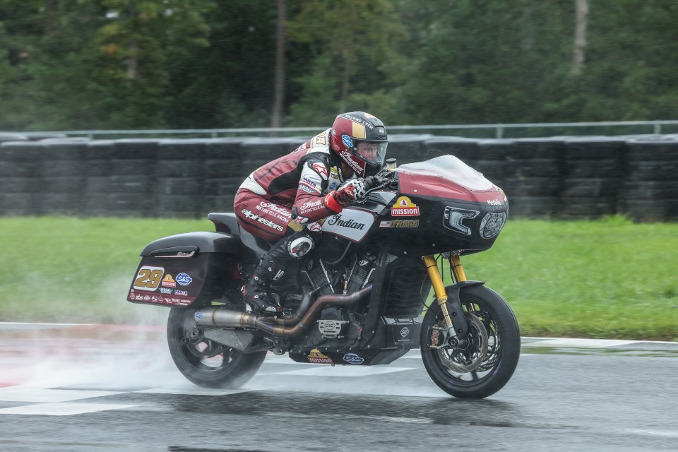 king of the baggers indian challenger at track with s&s