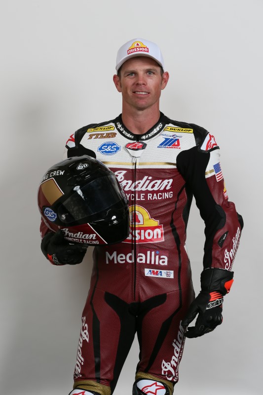 tyler o hara portrait shot indian motorcycle racing king of the baggers