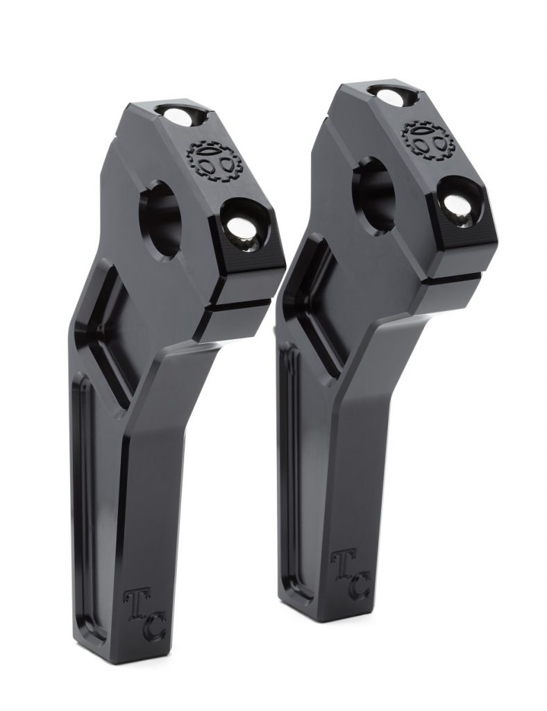 todd's cycle black motorcycle risers