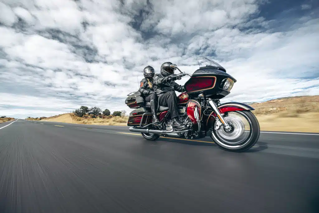 2023 harley-davidson anniversary cvo road glide riding in desert