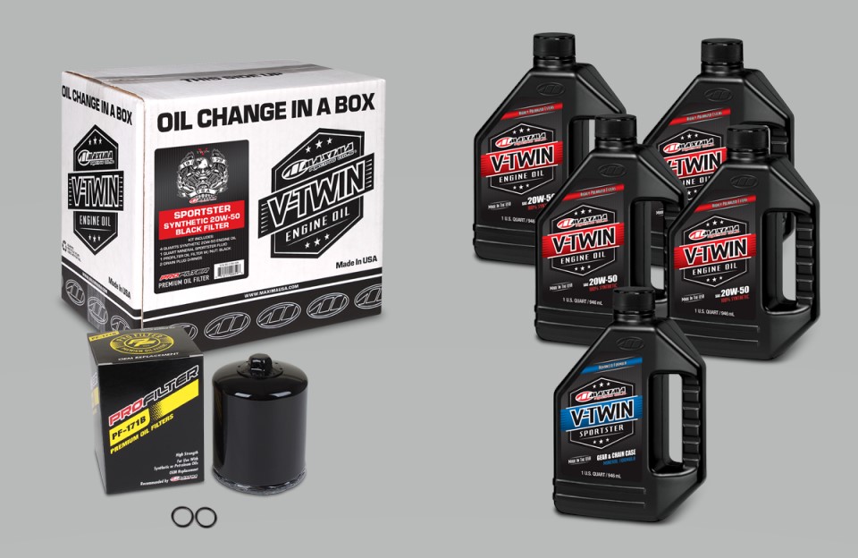 maxima racing oils sportster oil change kit