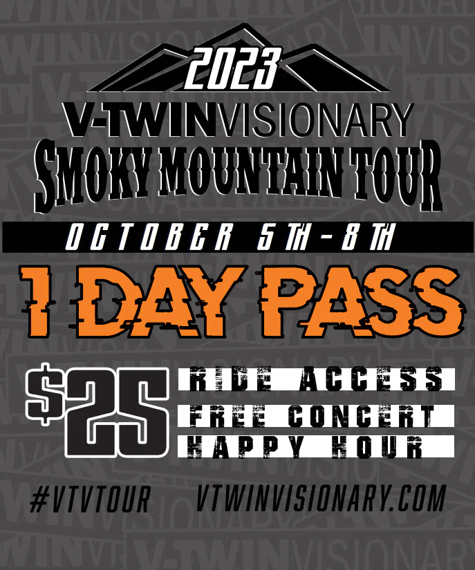 2023 V-Twin Smoky Mountain Tour day pass