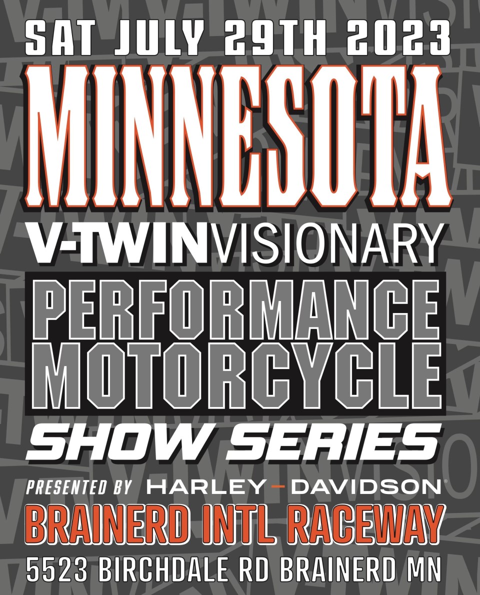 vtwin visionary performance motorcycle show poster